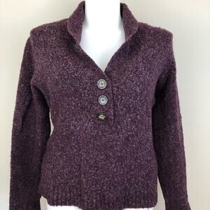 Colorado Clothing purple comfort series sweater button front size medium